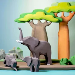 Extra Large Baobab Tree Thick Trunk - Painted