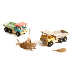 Extra Large Wooden Beach Truck - Yellow & Grey