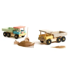 Extra Large Wooden Beach Truck - Yellow & Grey