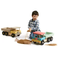 Extra Large Wooden Beach Truck - Yellow & Grey