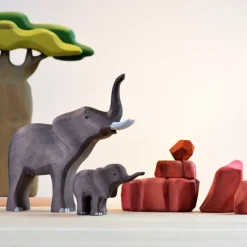 Extra Large Wooden Elephant Set
