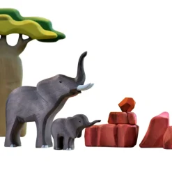 Extra Large Wooden Elephant Set