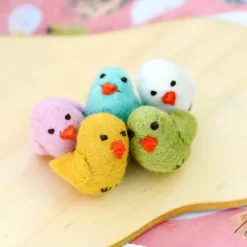 Felt Colourful Chicks - Set Of 5