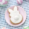 Felt Easter Bunny Cookie - White