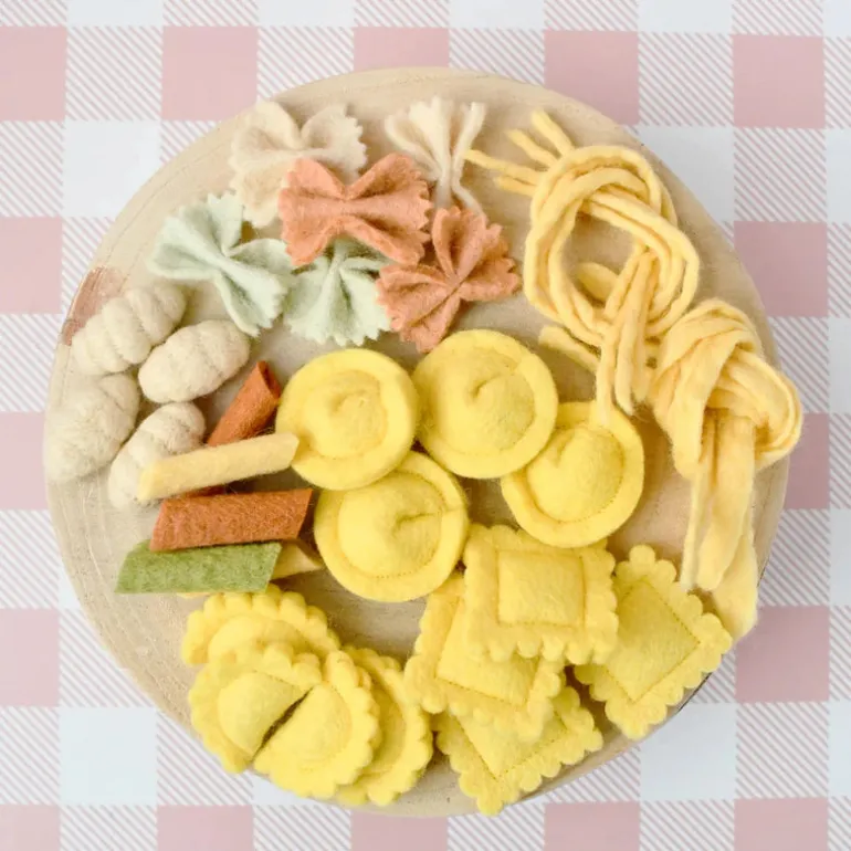 Felt Pasta Play Food Set