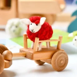 Felt Toy Sheep - Red