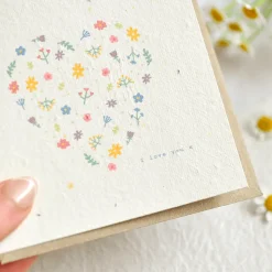 Floral Heart Plantable Greeting Card