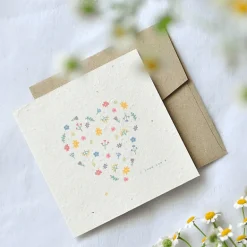 Floral Heart Plantable Greeting Card