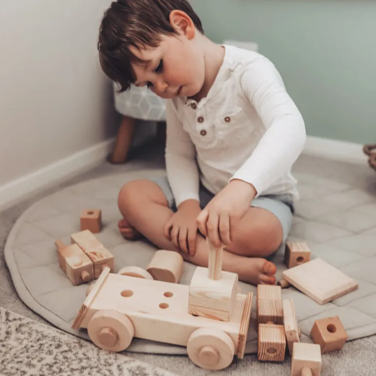 Large Natural Wooden Puzzle Train - Annie