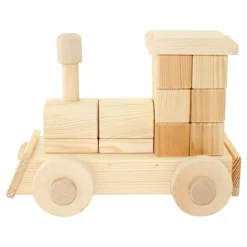 Large Natural Wooden Puzzle Train - Annie