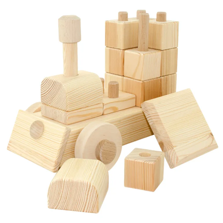 Large Natural Wooden Puzzle Train - Annie