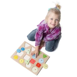 Large Wooden Geometric Shapes Puzzle