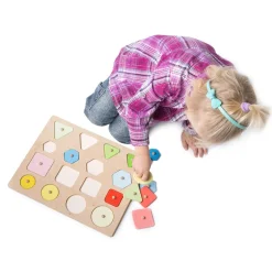 Large Wooden Geometric Shapes Puzzle