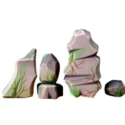 Large Wooden River Rocks - Mossy