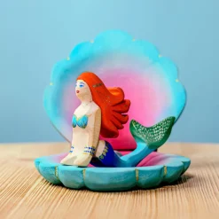 Large Wooden Shell & Pearl