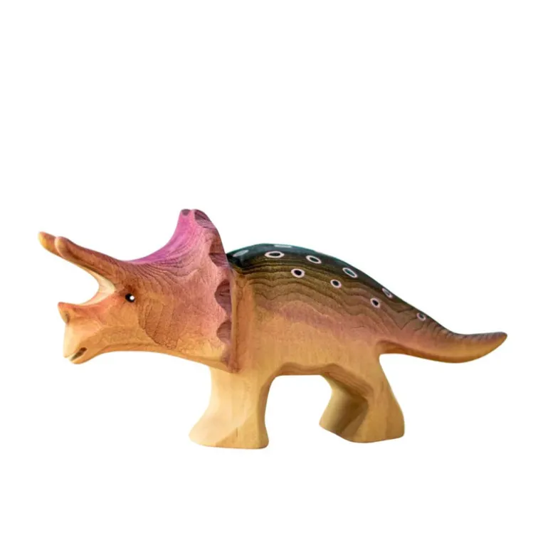 Large Wooden Triceratops