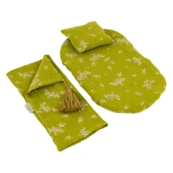 Muslin Doll Pram Bedding - Khaki