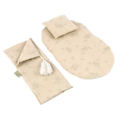 Muslin Doll Pram Bedding - Cream