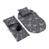 Muslin Doll Pram Bedding - Graphite