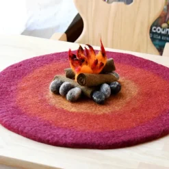 Round Campfire Play Mat