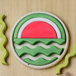 Round Puzzle - Watermelon
