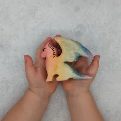 Small Wooden Dragon - Rainbow