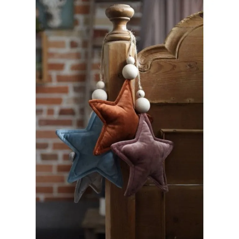 Velvet Star Pendant - Antique Rose