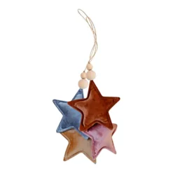 Velvet Star Pendant - Set Of 4