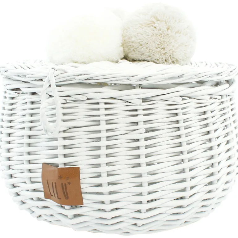Wicker Basket Large - White
