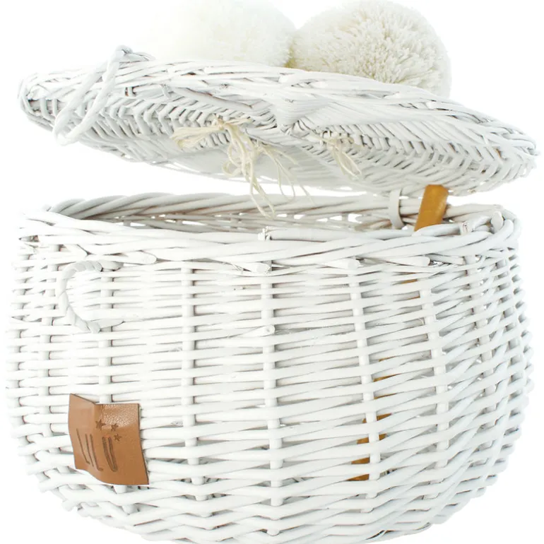 Wicker Basket Large - White