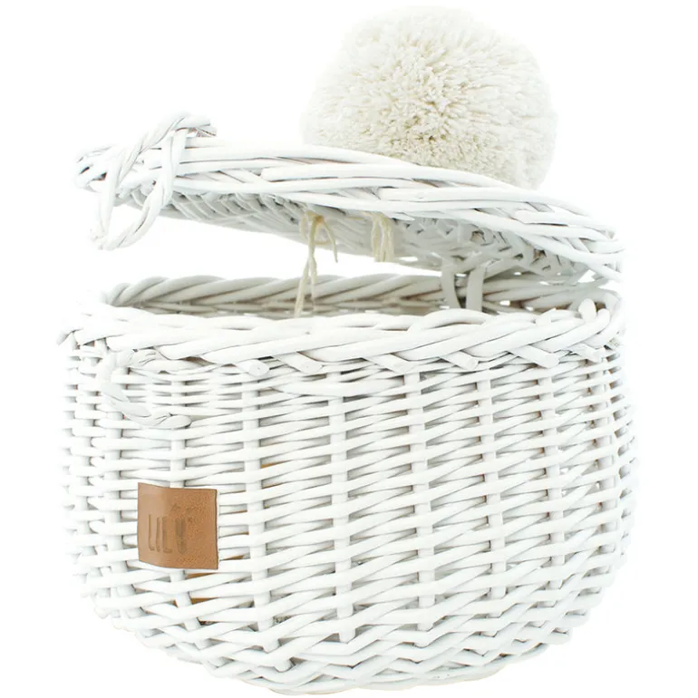 Wicker Basket Small - White