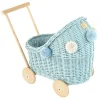 Wicker Dolls Pram - Dirty Mint