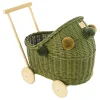 Wicker Dolls Pram - Khaki