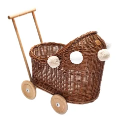 Wicker Dolls Pram - Natural