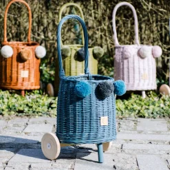 Wicker Market Buggy - Blue