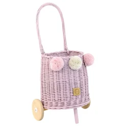 Wicker Market Buggy - Dusty Pink