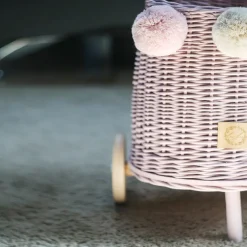 Wicker Market Buggy - Dusty Pink