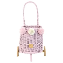 Wicker Market Buggy - Dusty Pink