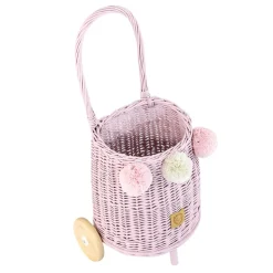 Wicker Market Buggy - Dusty Pink