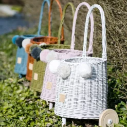 Wicker Market Buggy - White