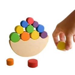 Wooden Balance Game - Rainbow
