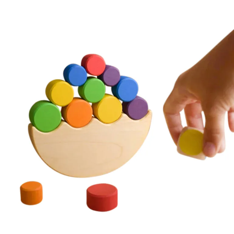 Wooden Balance Game - Rainbow
