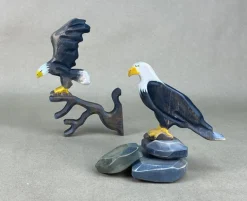 Wooden Bald Eagle - Flying