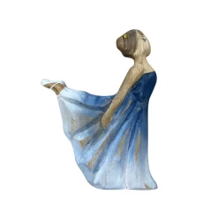 Wooden Ballerina - Blue Dress
