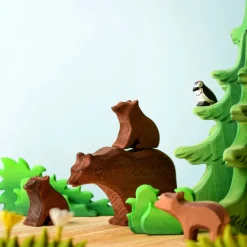 Wooden Bear Cub - Sitting