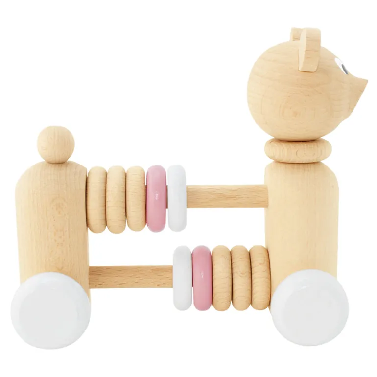 Wooden Bear With Beads - Nala