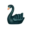 Wooden Black Swan - Swimming