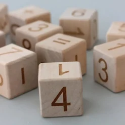 Wooden Blocks With Numbers - Set Of 12