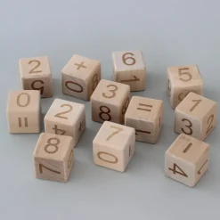Wooden Blocks With Numbers - Set Of 12