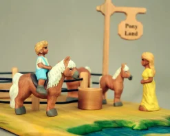 Wooden Boy & Horse Set
